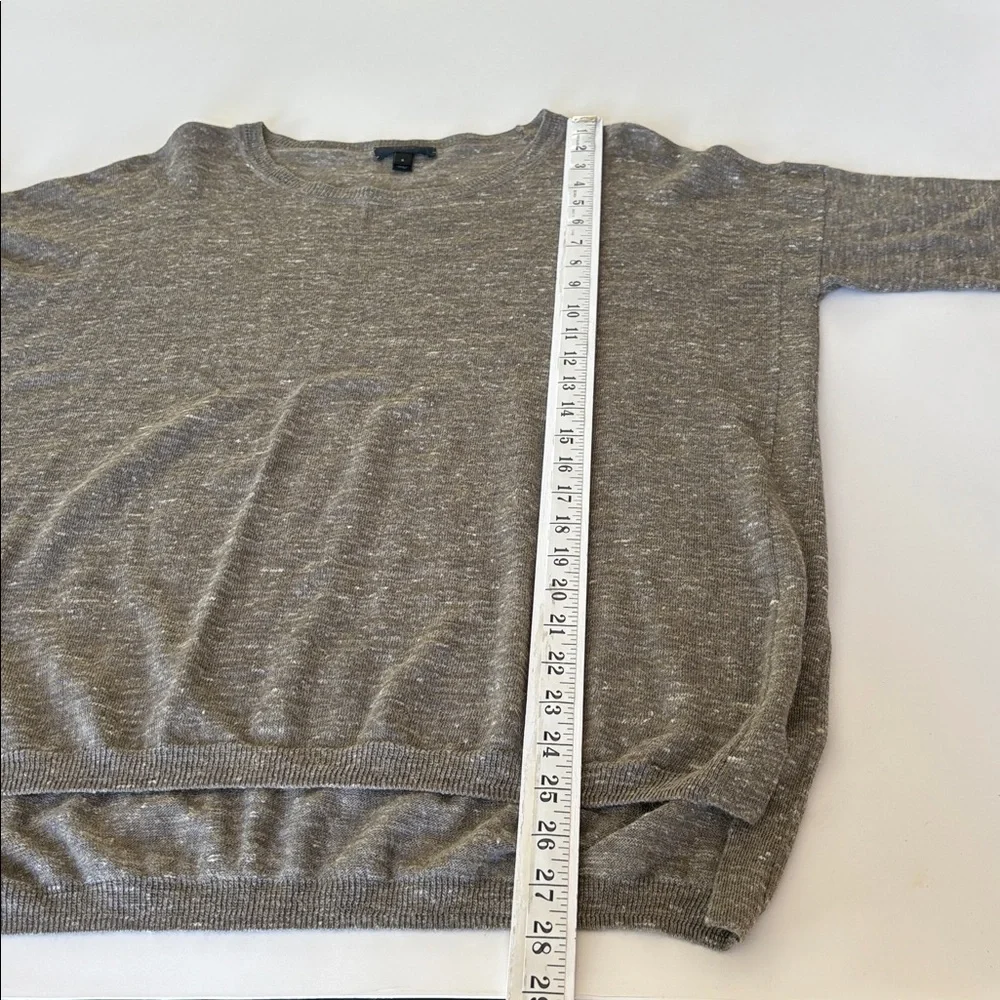 J. Crew Alpaca Wool Linen Blend Tunic Sweater Heathered Tan Lightweight Size S